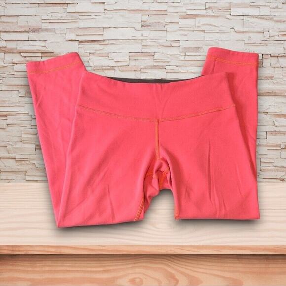 lululemon athletica Pants - Lululemon Wunder Under Leggings Bright Coral Size 4 EUC